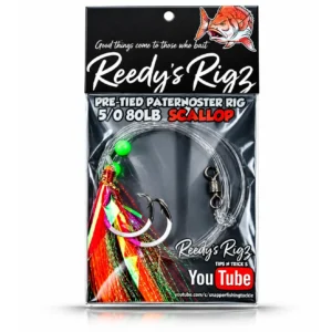 Reedy's Rigs scallop rig, pre-tied and ready to fish for Port Phillip Bay scallop