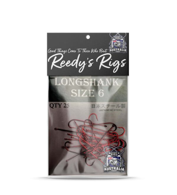 Reedy's Rigs long shank size 6 whiting hooks pack