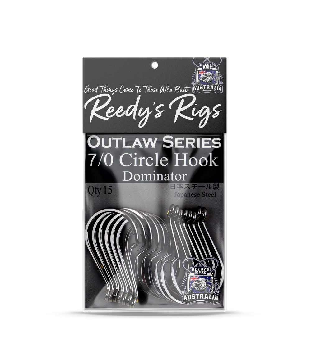 Reedy's Dominator Circle Hook 7/0 - heavy gauge Japanese steel