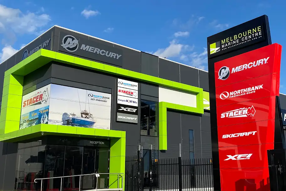 Melbourne Marine Centre, displaying four boat packages at the Two Bays Snapper Challenge 2026 Presentation Day