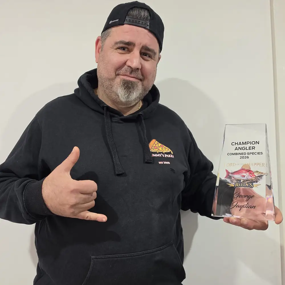 George Jayilian, combined species champion 2026 with a 106cm total of snapper and whiting