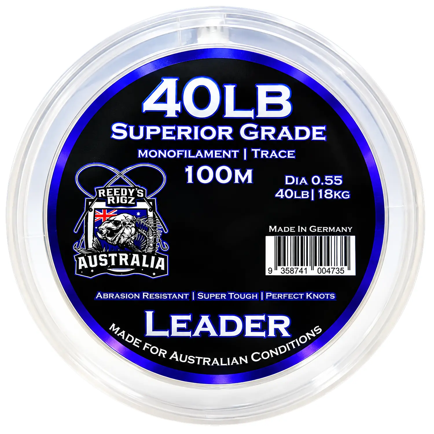 Reedy's Rigs 40lb monofilament fishing leader 100m